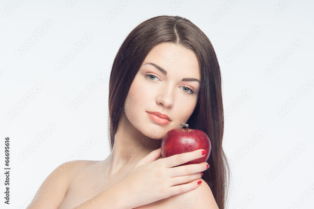 Girl and apples Girl and apples