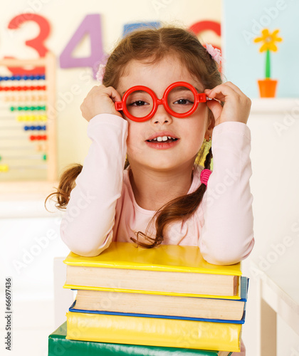 little genius  with books