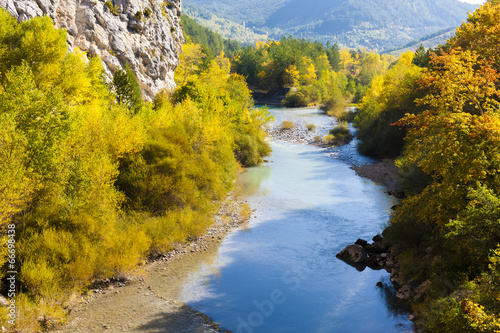 valley of river Verdon in autumn, Provence, France