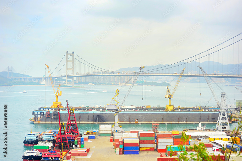 Obraz premium Hong Kong port