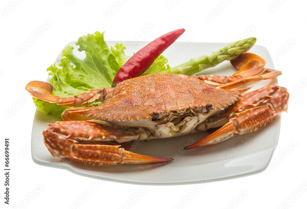 Boiled crab