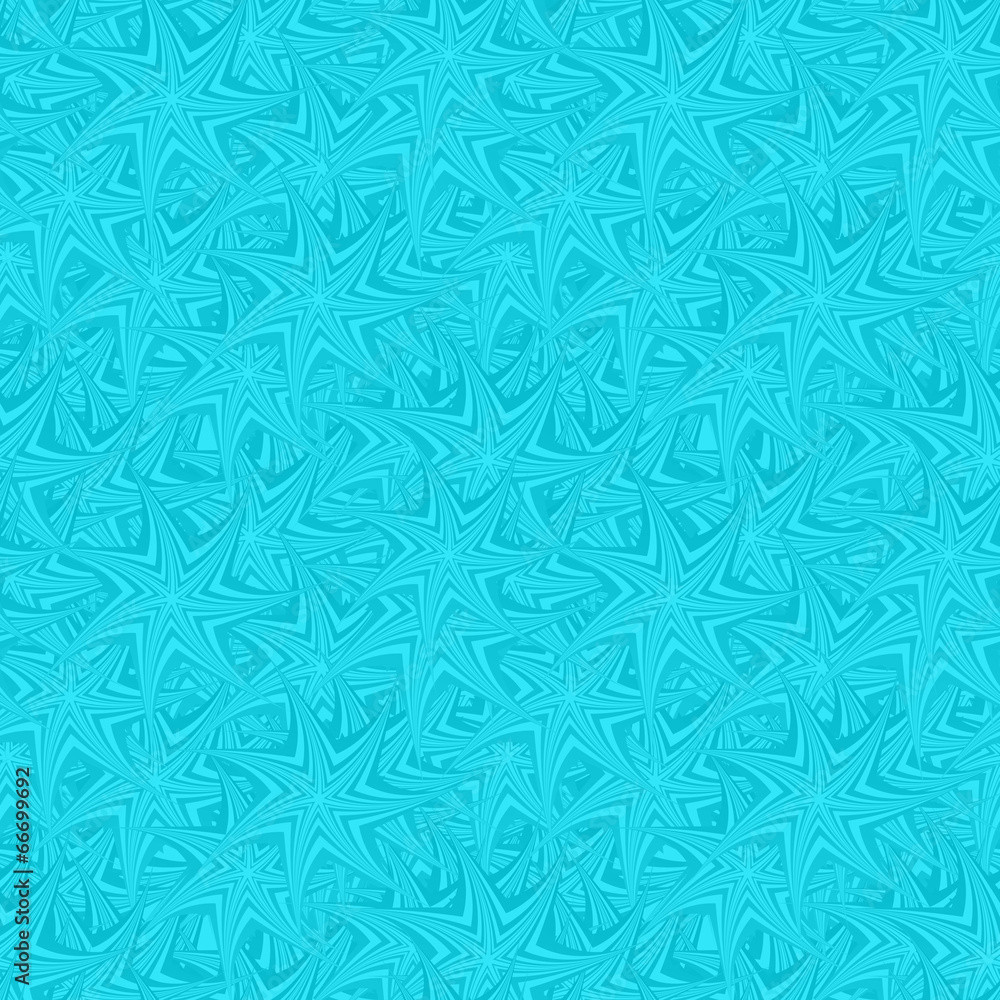 Cyan seamless spun star pattern background Cyan seamless spun star pattern background