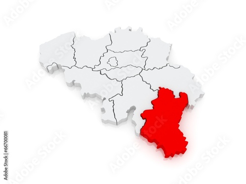 Map of Luxembourg. Belgium.