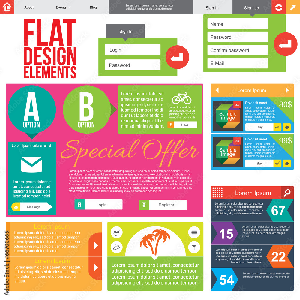 Flat Web Design Flat Web Design