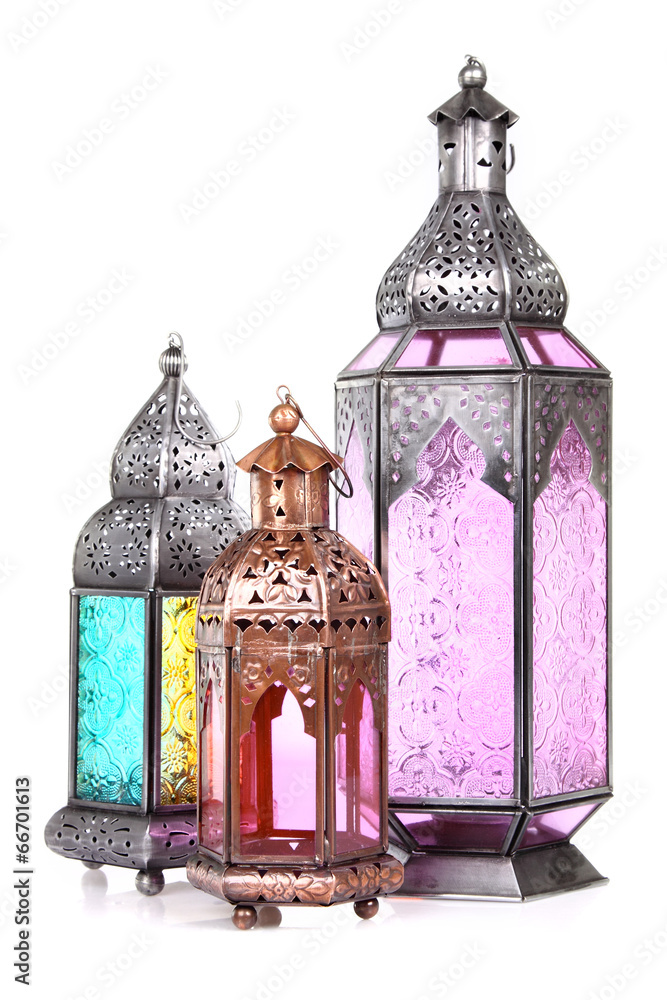 Obraz premium arabic lamp Isolated a White Background