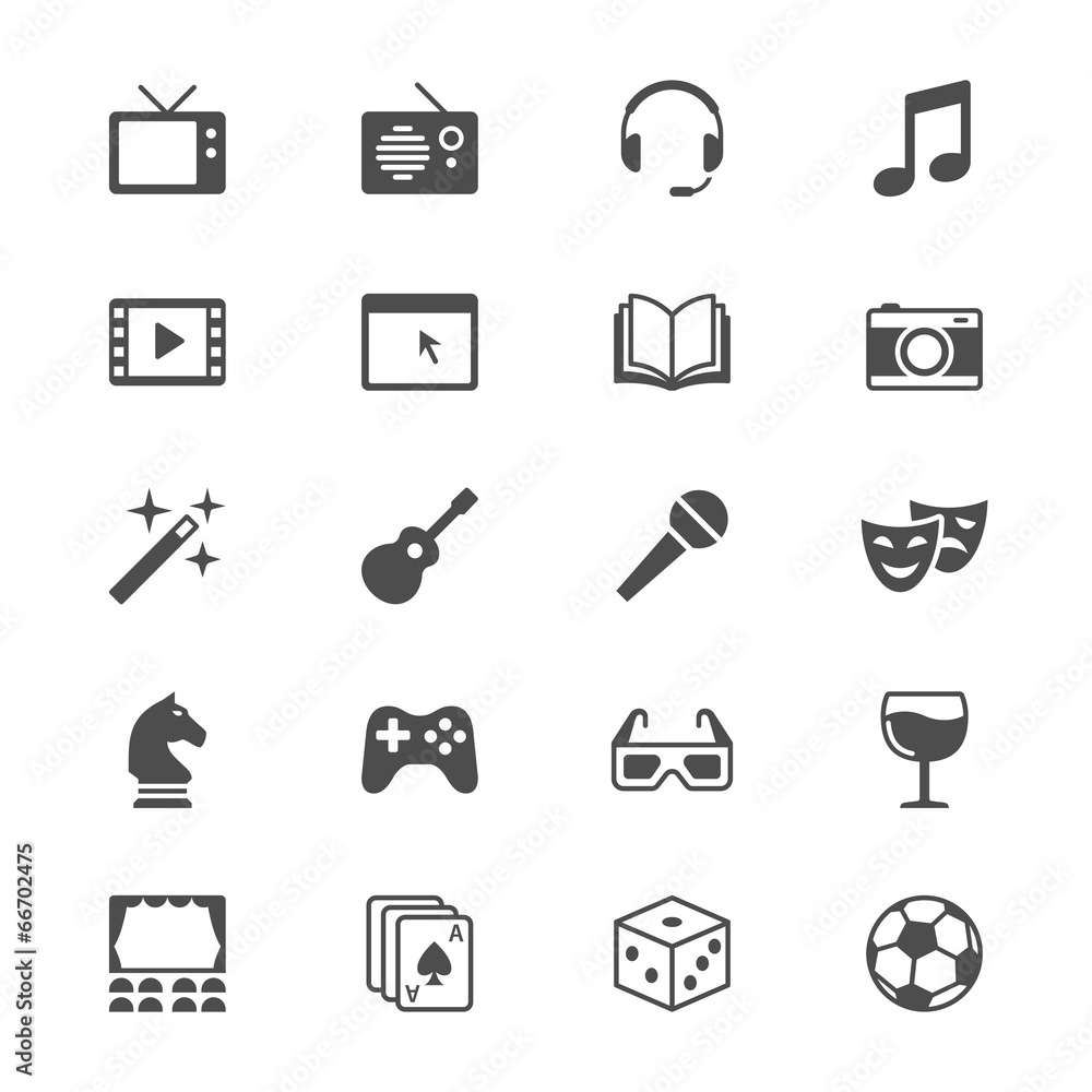 Entertainment flat icons Entertainment flat icons