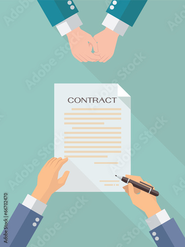 Business contract signing