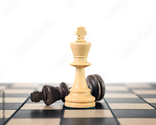 Wite and black chess king