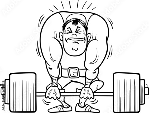 weightlifting sportsman coloring book