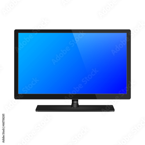 LCD, plasma realistic vector illustration,TV flat screen.