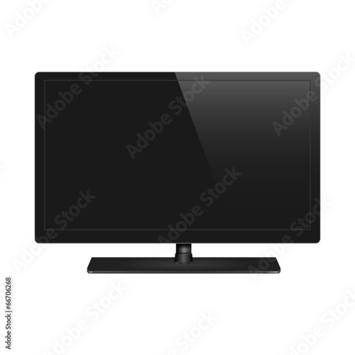 LCD, plasma realistic vector illustration,TV flat screen.