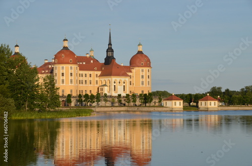 Blick zum Schloss Moritzburg
