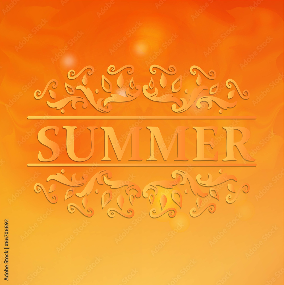Summer Design with Floral Pattern. Summer Design with Floral Pattern.