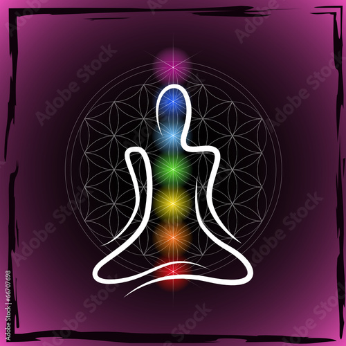 meditation schwarz pink