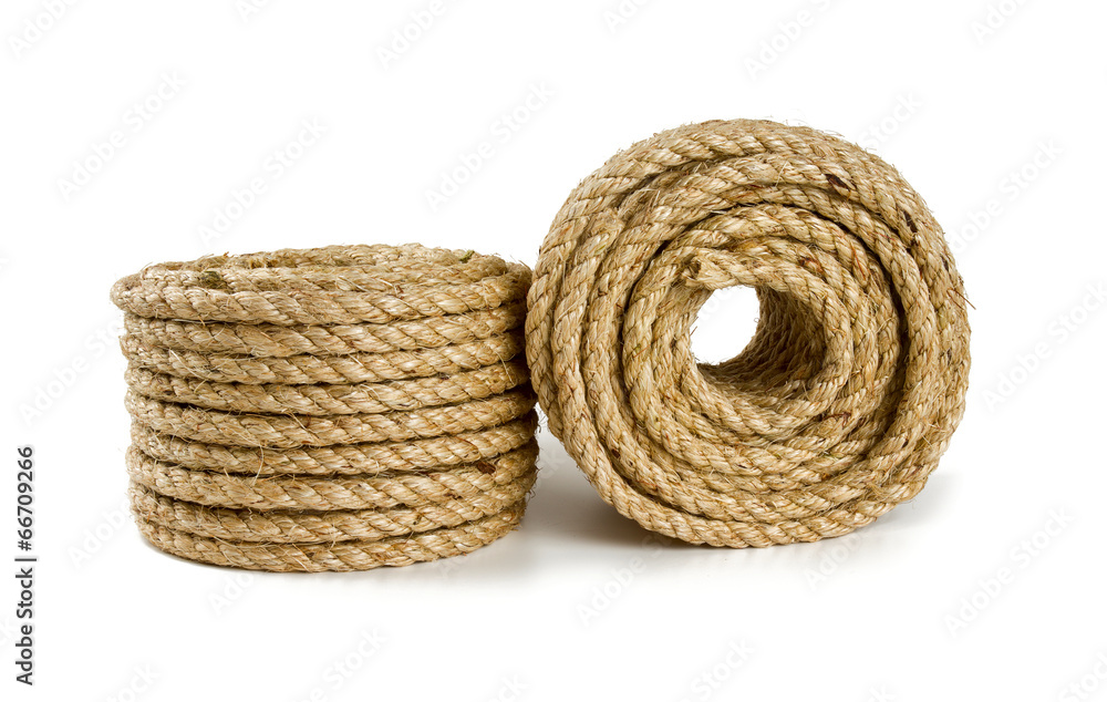 roll of jute rope isolated on white background roll of jute rope isolated on white background