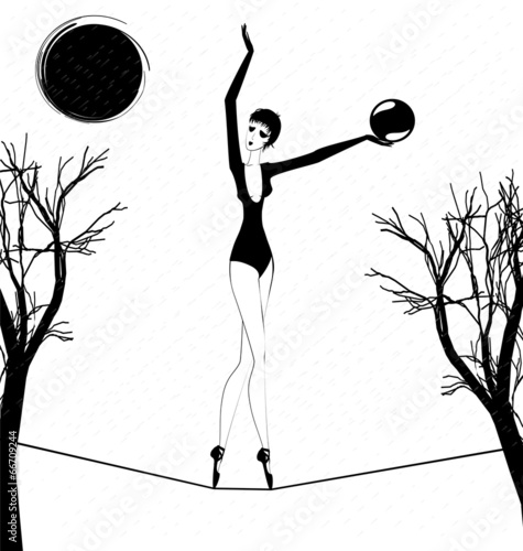 rain and a strange girl with ball
