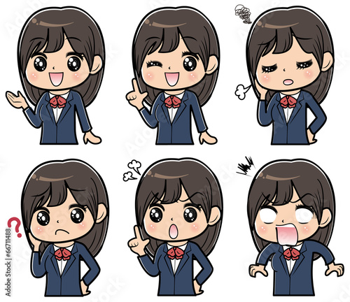 学生　表情セット