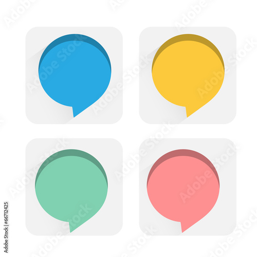 Speech bubbles flat icons