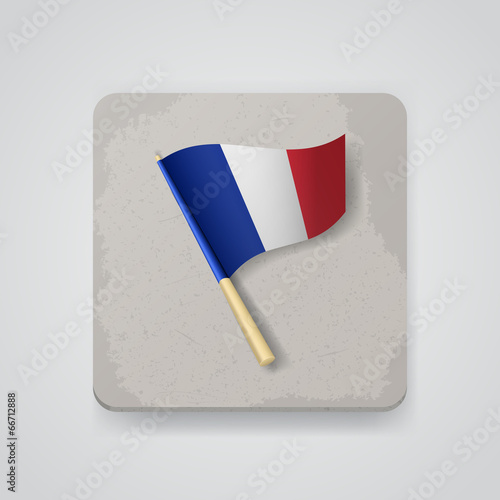 France flag, vector icon