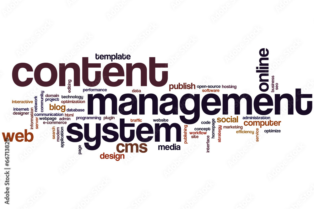 Content management system word cloud
