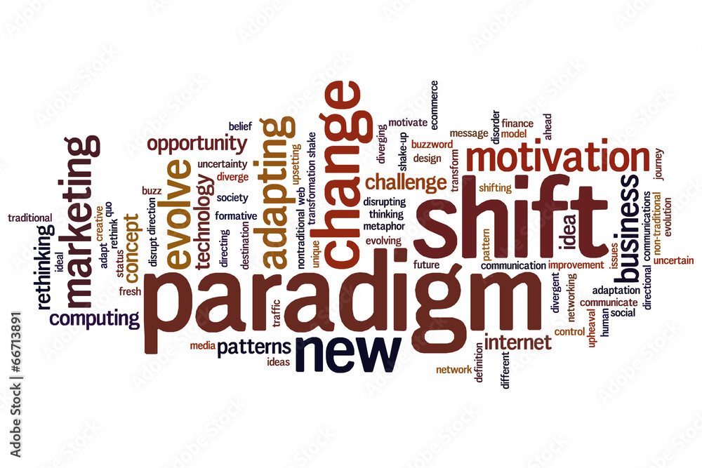 Paradigm shift word cloud