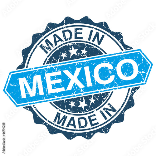 made in Mexico vintage stamp isolated on white background