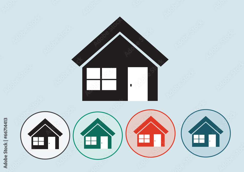 Home icon and Real estate concept Home icon and Real estate concept