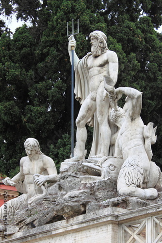 Neptune Fountain in Rome, Italy