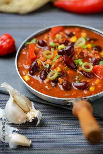 Pfanne mit Chili sin Carne (Vegan) photo