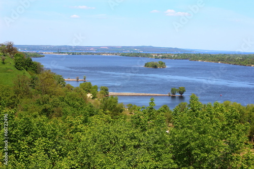 Beautiful countryside and the river Dnepr