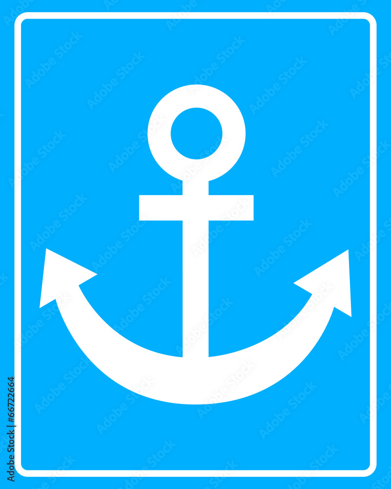 sea anchor white sign sea anchor white sign