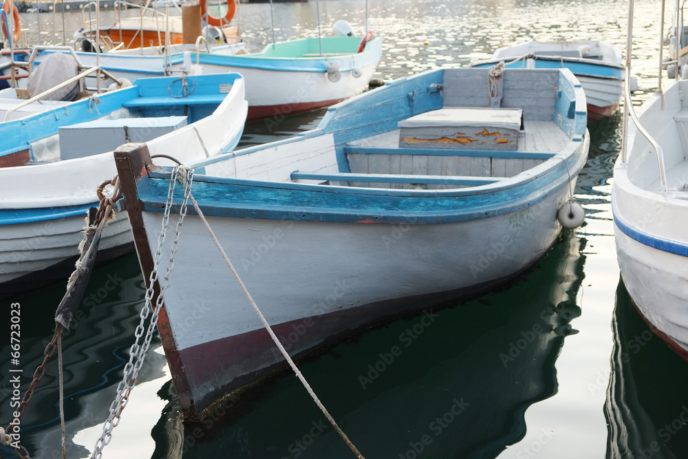 motor boat stand at a berth motor boat stand at a berth