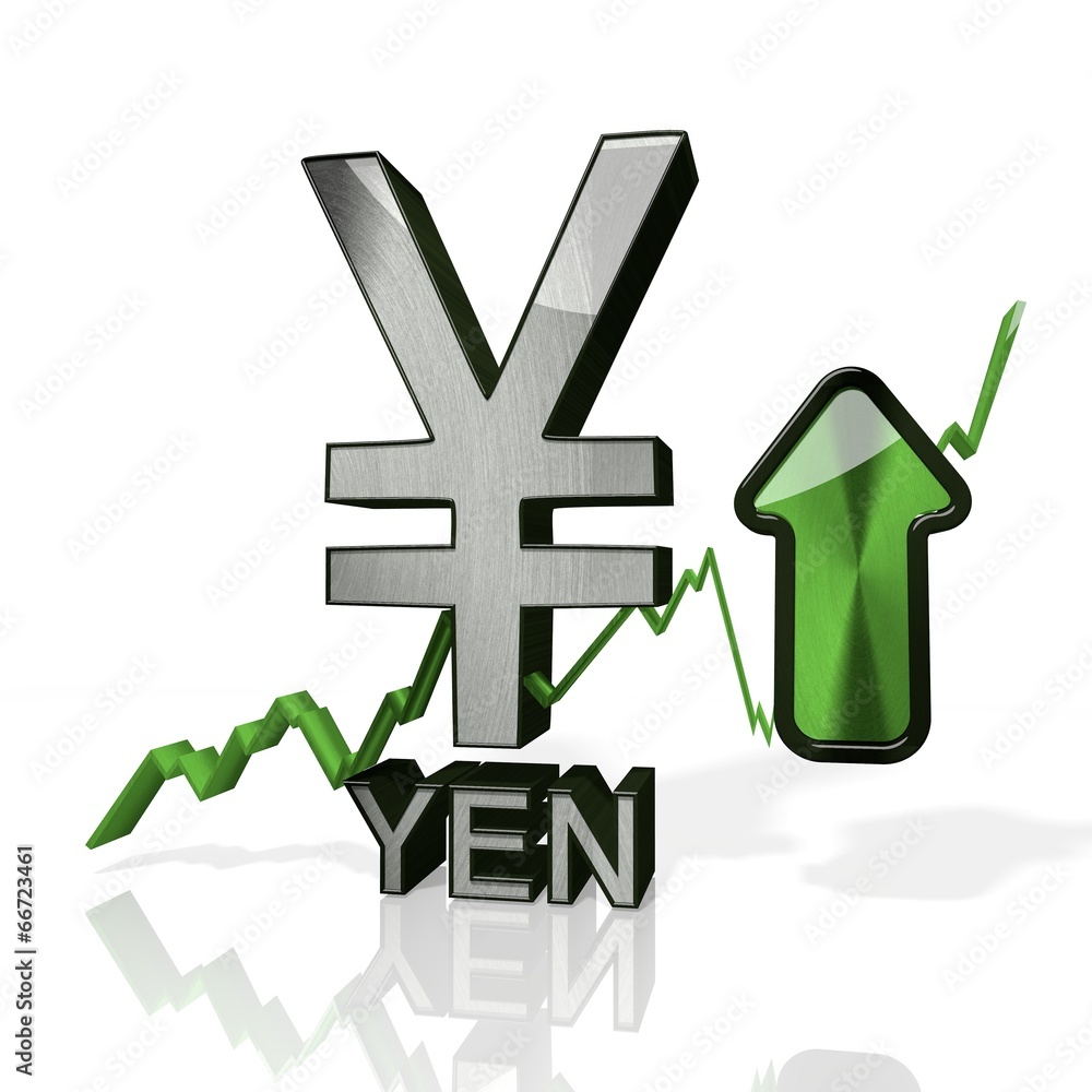 Obraz premium Japan Yen icon up trade