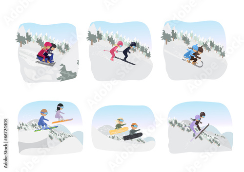 Winter Sports - Isolated On White Background © milosdizajn
