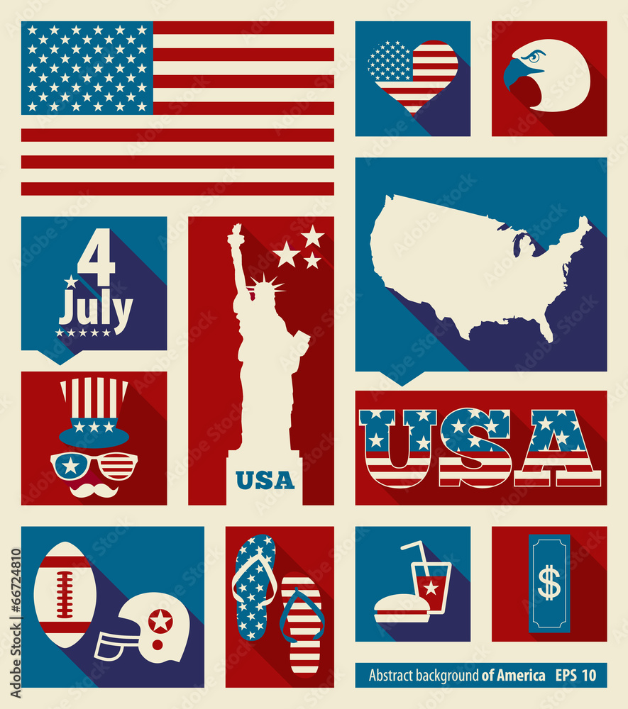Fototapeta premium American design elements
