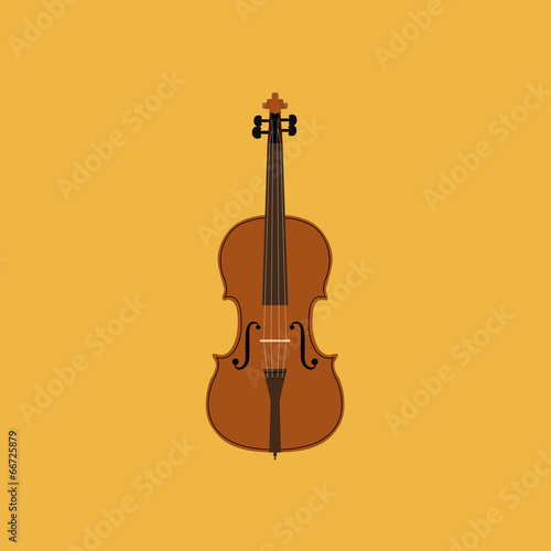 Abstract Colorful Violin Isolated On Color Background