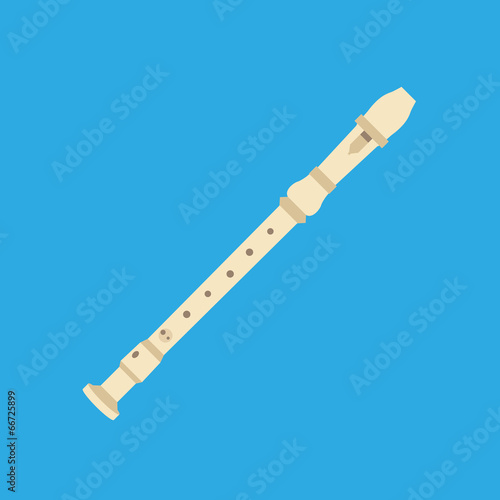 Abstract Colorful Flute Isolated On Color Background