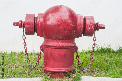 A red fire hydrant