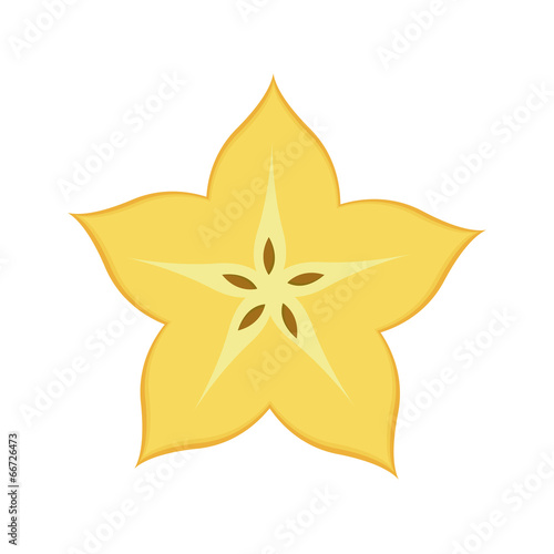 Photography Stylish Starfruit Isolated On White Background