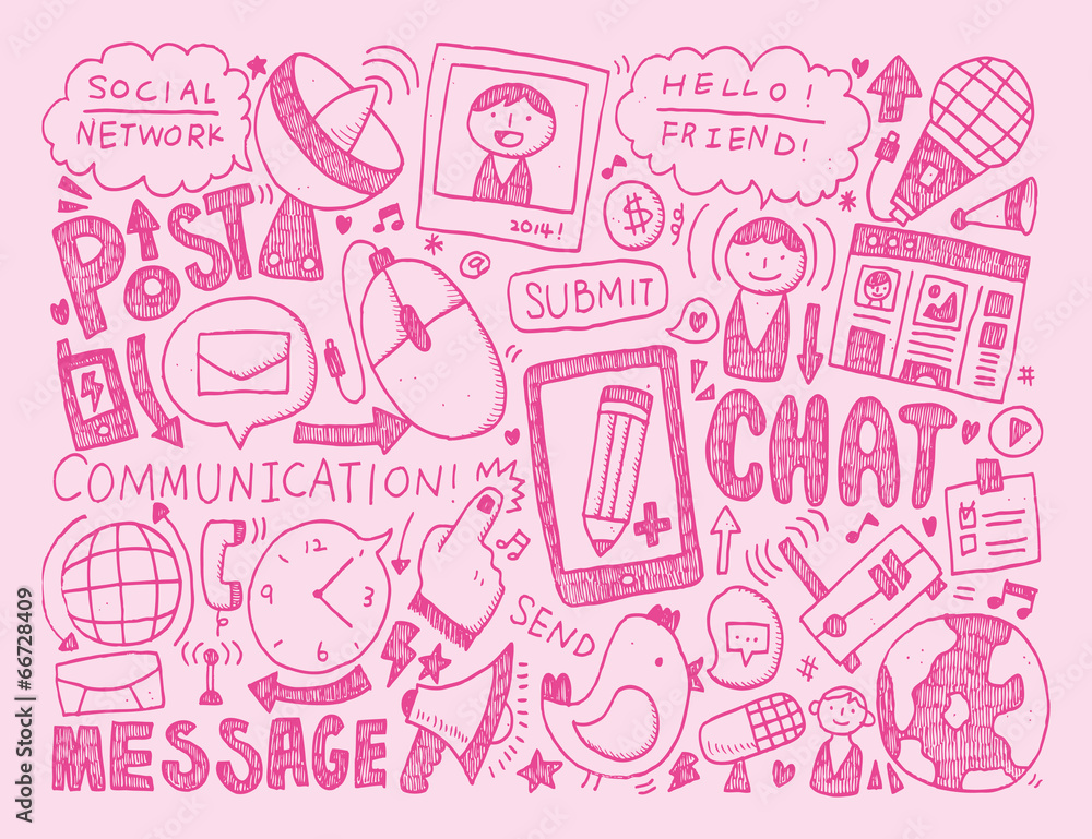 doodle communication background doodle communication background