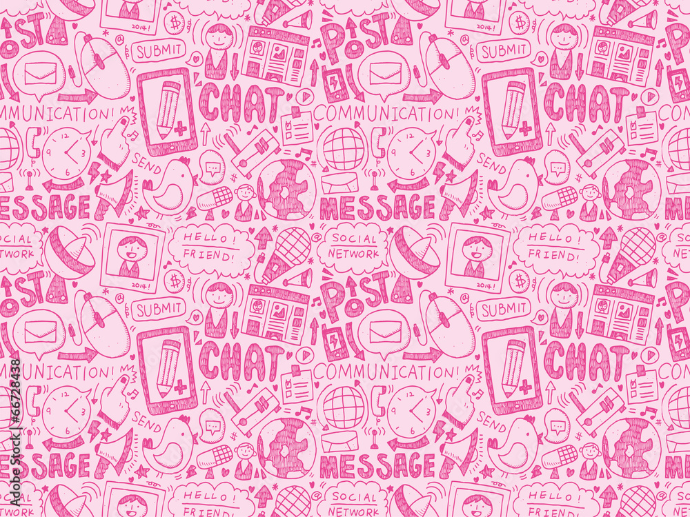 seamless doodle communication pattern seamless doodle communication pattern