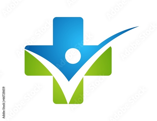 medicine health icon,point plus nature logo people check symbol