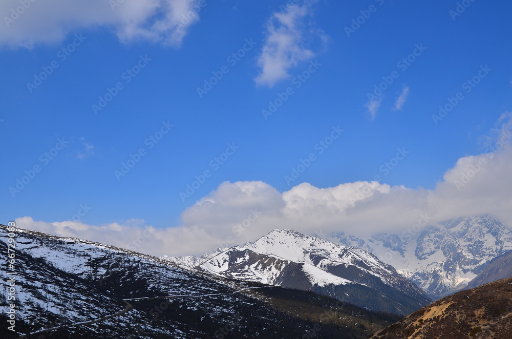 High Mountain Range in Yunnan, China