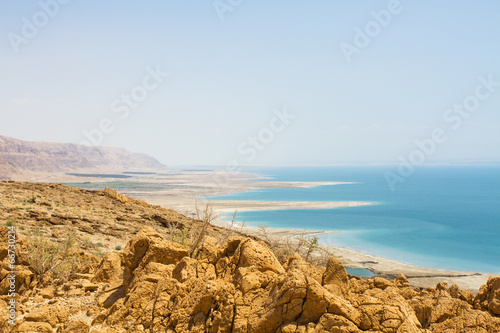 Beautiful coast of the Dead Sea .