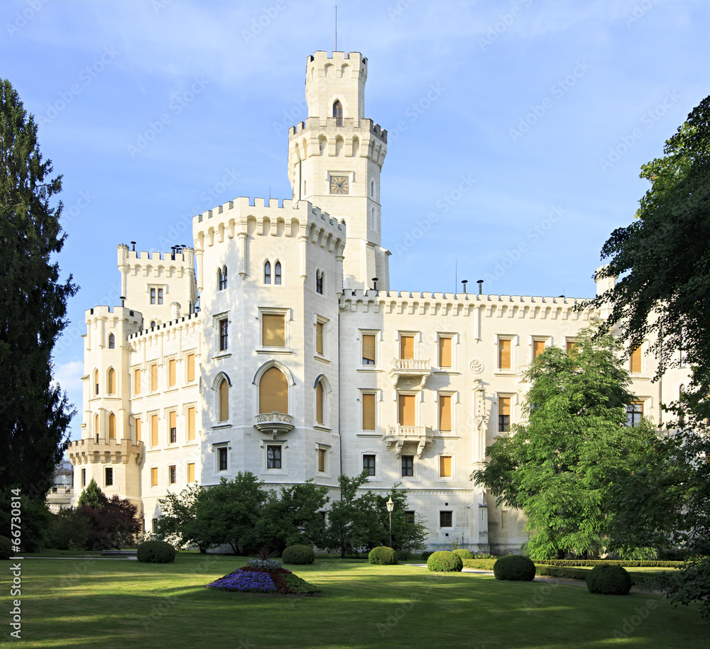 Beautiful Hluboka Castle in Czech Republic.