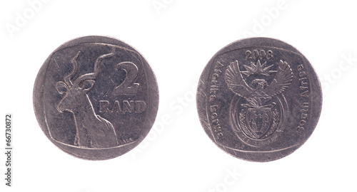 2 South african rands coin