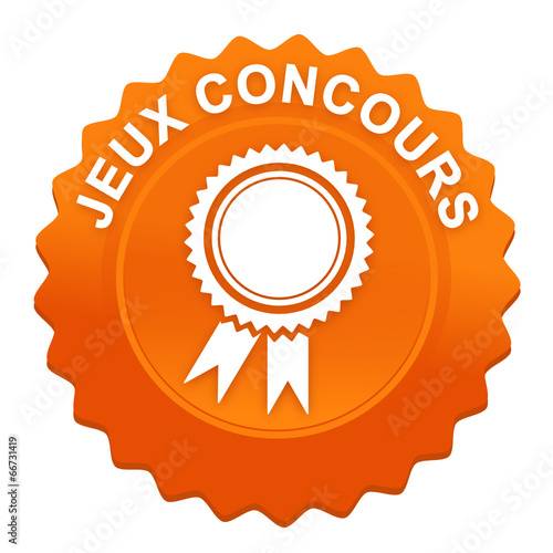 jeux concours sur bouton web denté orange