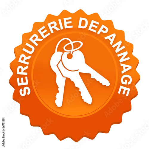 serrurerie dépannage sur bouton web denté orange