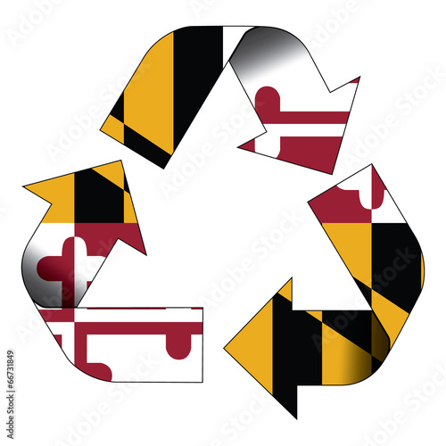 Recycle symbol flag - Maryland