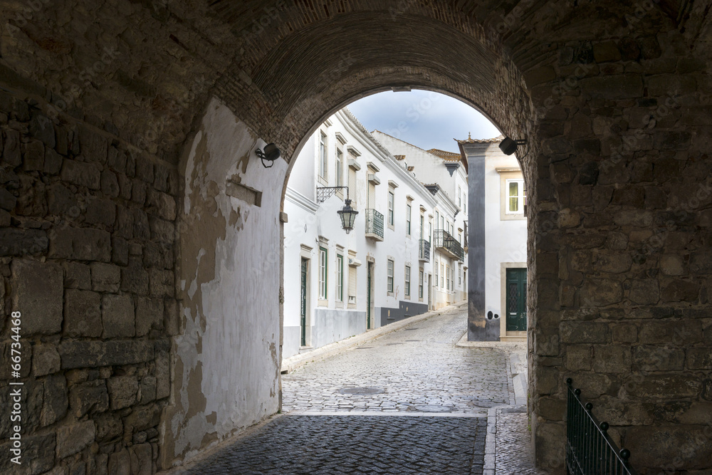 Old district in Faro, Portugal